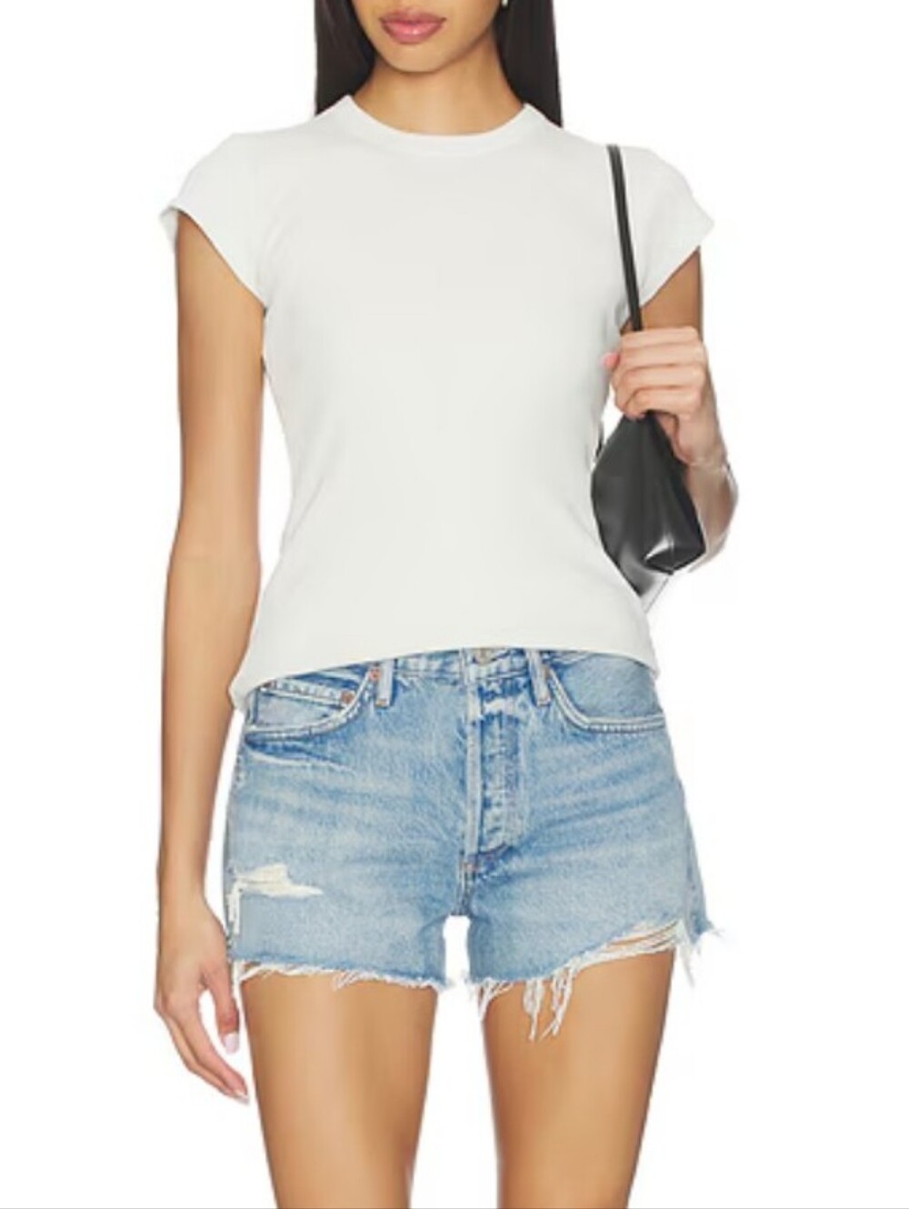 Agolde Parker Distressed Jean Shorts In Passage Wash